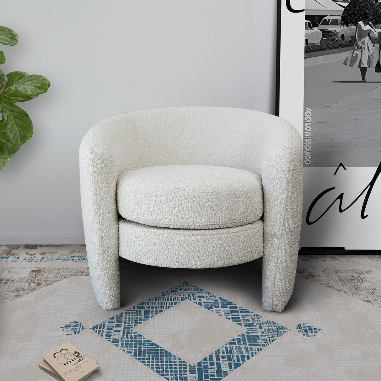 Avalon - Lounge Chair - White by Ashcroft Furniture | Bel Furniture
