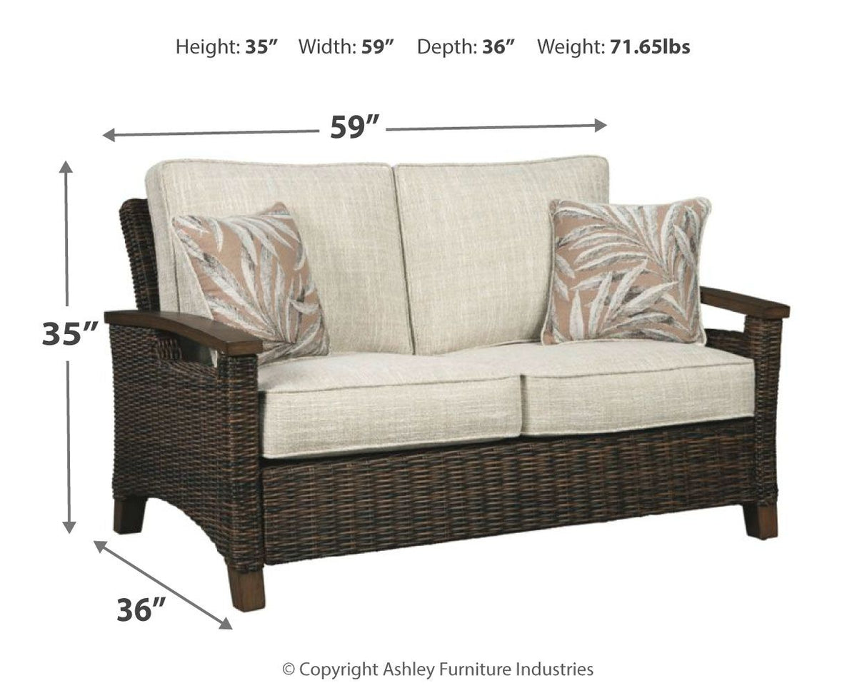 Paradise Trail - Medium Brown - Loveseat w/Cushion by Signature Design by Ashley® | Bel Furniture