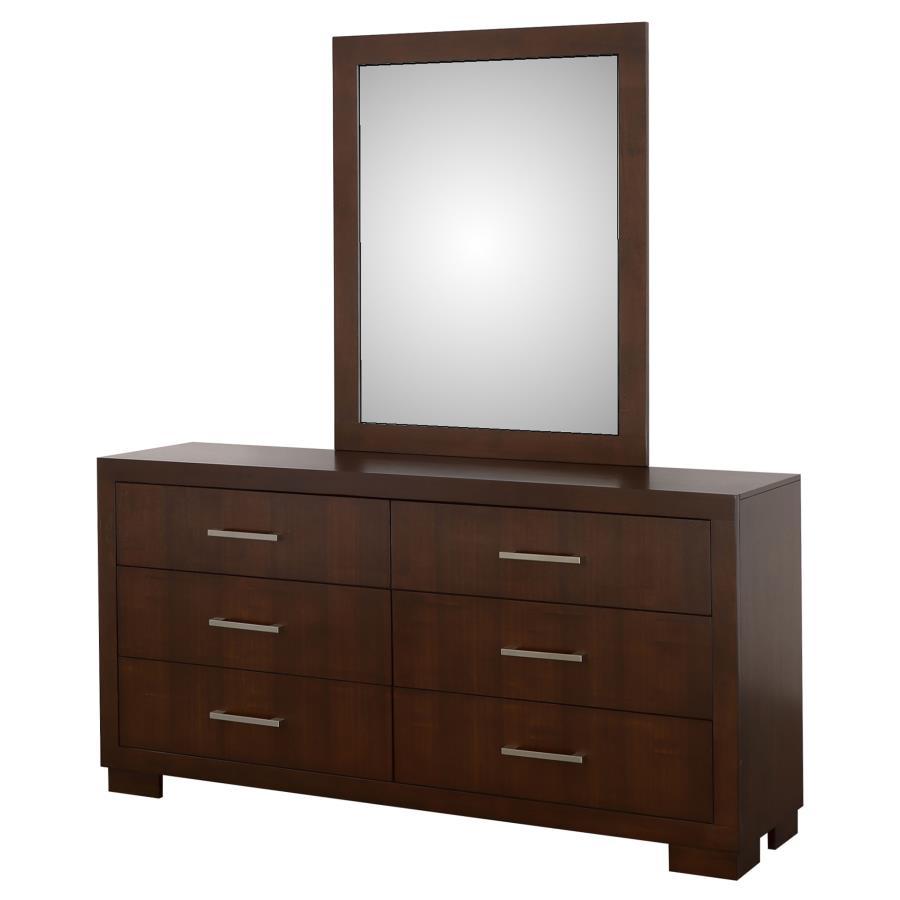 Jessica - 6-Drawer Dresser With Mirror by CoasterEssence | Bel Furniture