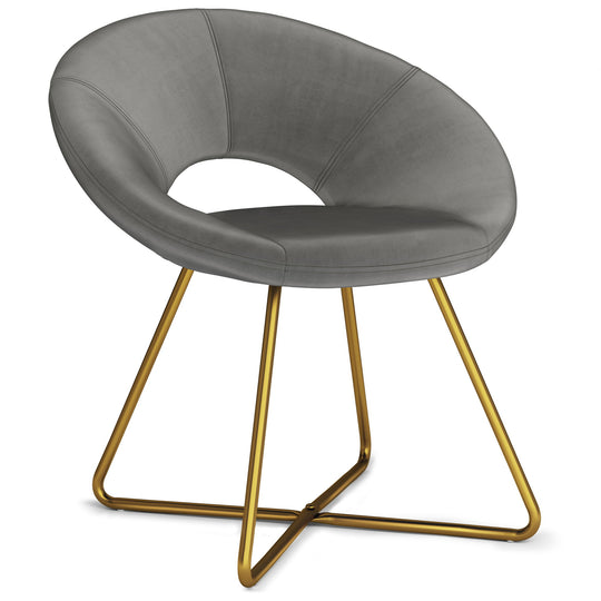 Barrett - Upholstered Accent Chair Dark Gray by Simpli-Home | Bel Furniture
