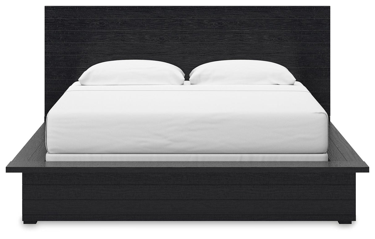 Londer - Black - King Panel Bed by Millennium® by Ashley | Bel Furniture