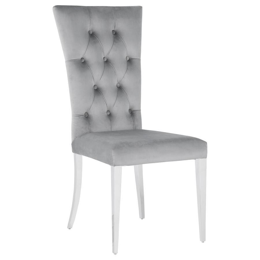 Kerwin - Velvet Upholstered Dining Side Chair (Set of 2) by CoasterElevations | Bel Furniture