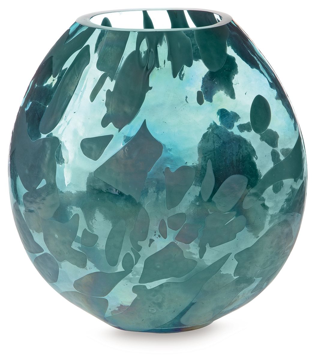 Cartshaw - Vase Blue 10.5"W x 4.6"D x 11.75"H by Signature Design by Ashley® | Bel Furniture