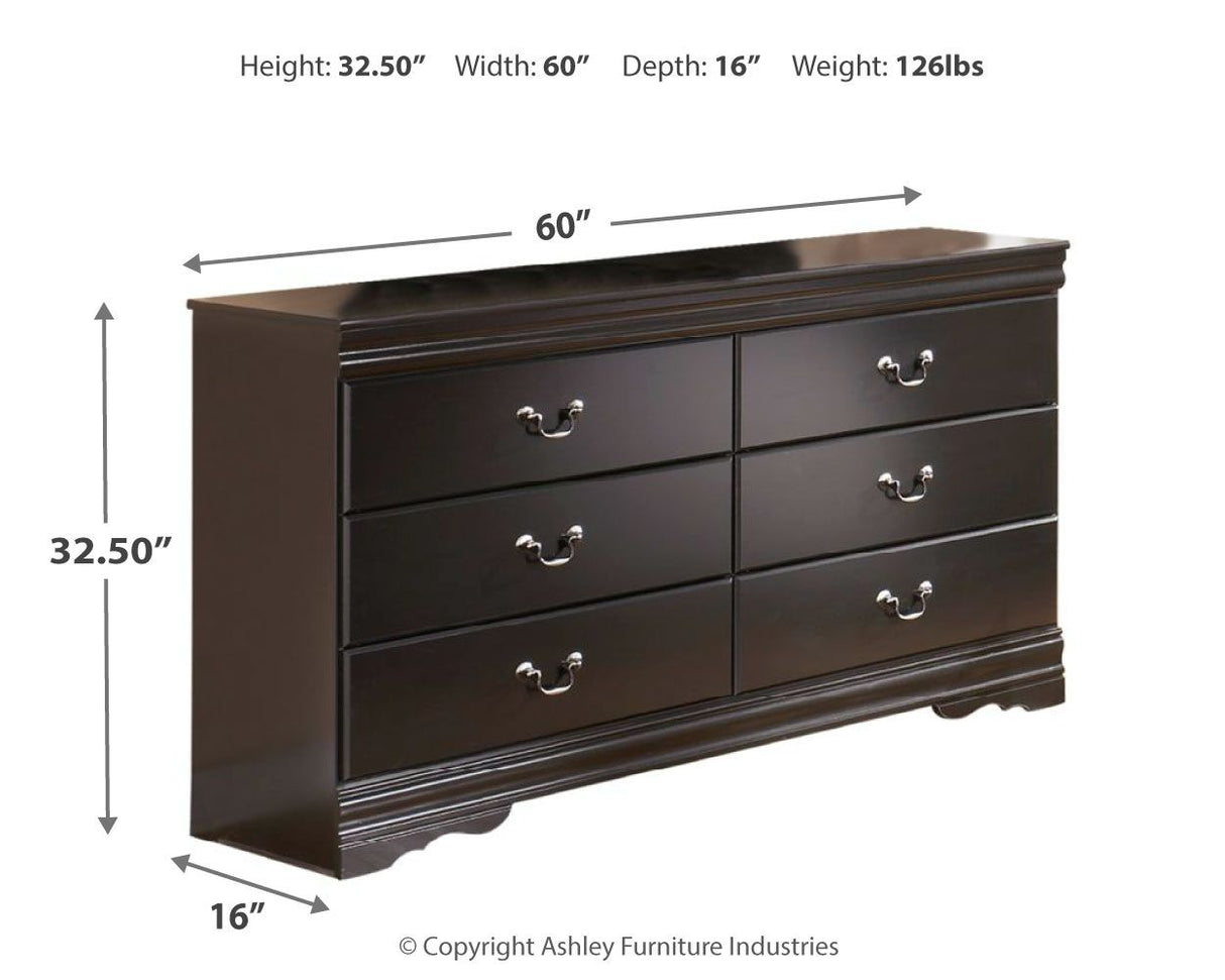 Huey Vineyard - Black - Six Drawer Dresser by Signature Design by Ashley® | Bel Furniture