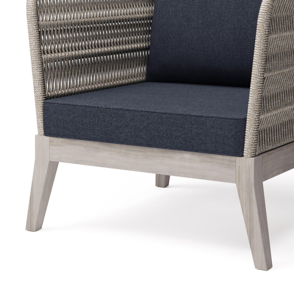 Santiago - Outdoor Conversation Chair - Slate Gray by Simpli-Home | Bel Furniture
