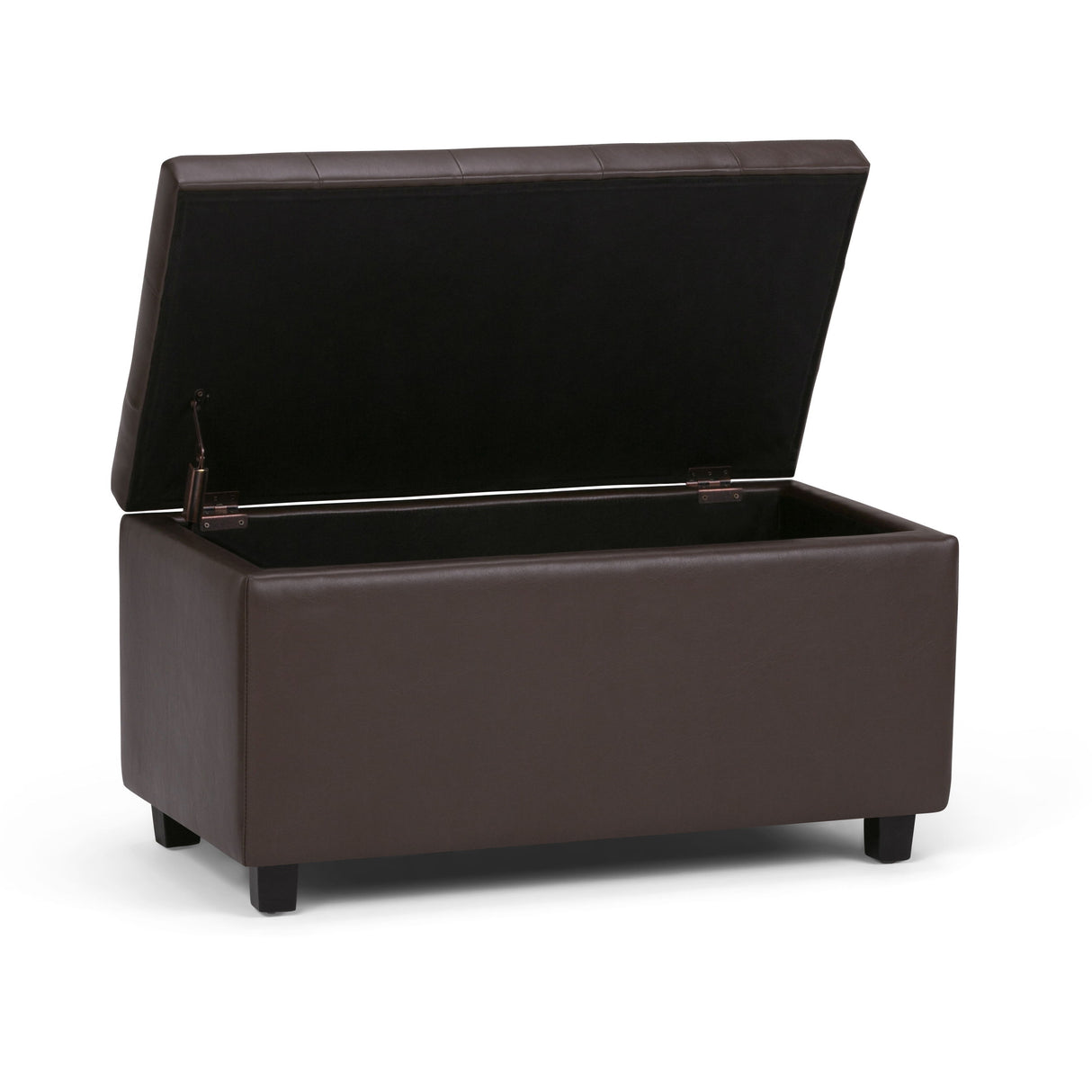 Cosmopolitan - Storage Ottoman - Chocolate Brown by Simpli-Home | Bel Furniture