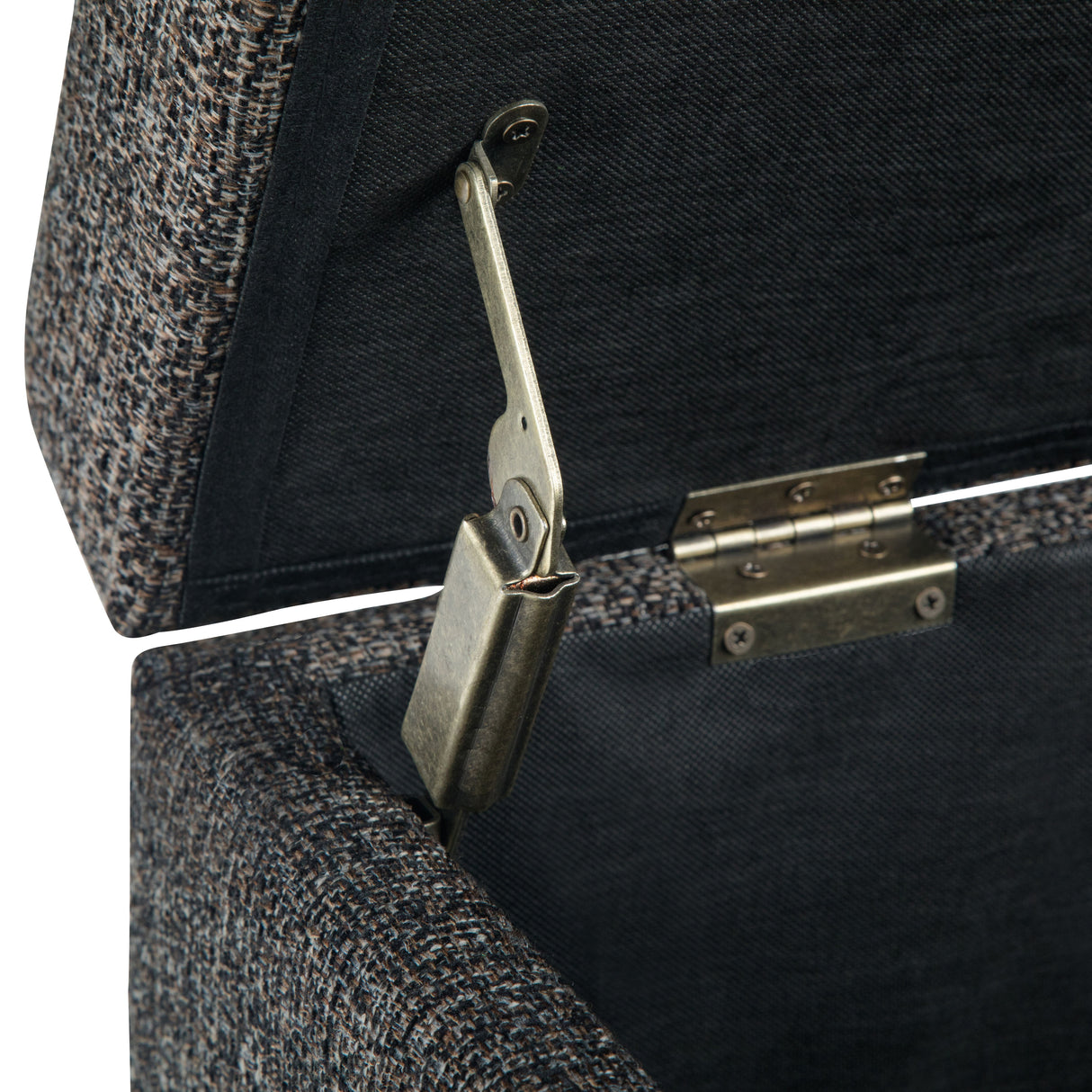 Avalon - Storage Ottoman Bench - Dark Gray by Simpli-Home | Bel Furniture