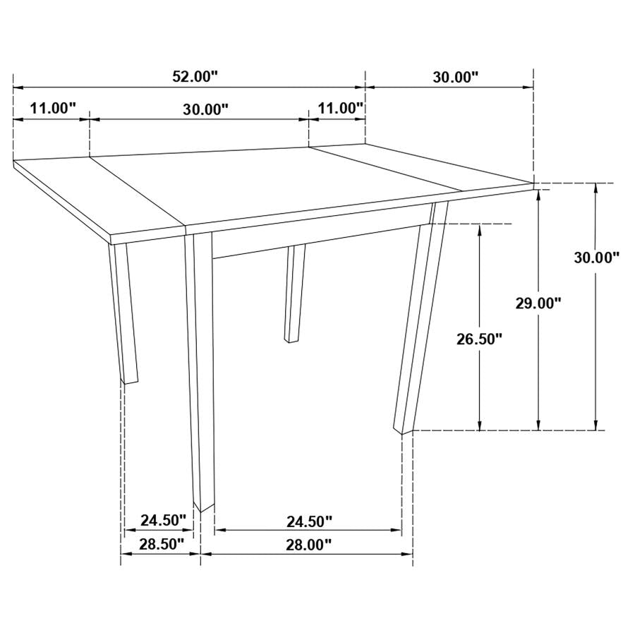 Kelso - Rectangular Extension Dining Table - Cappuccino