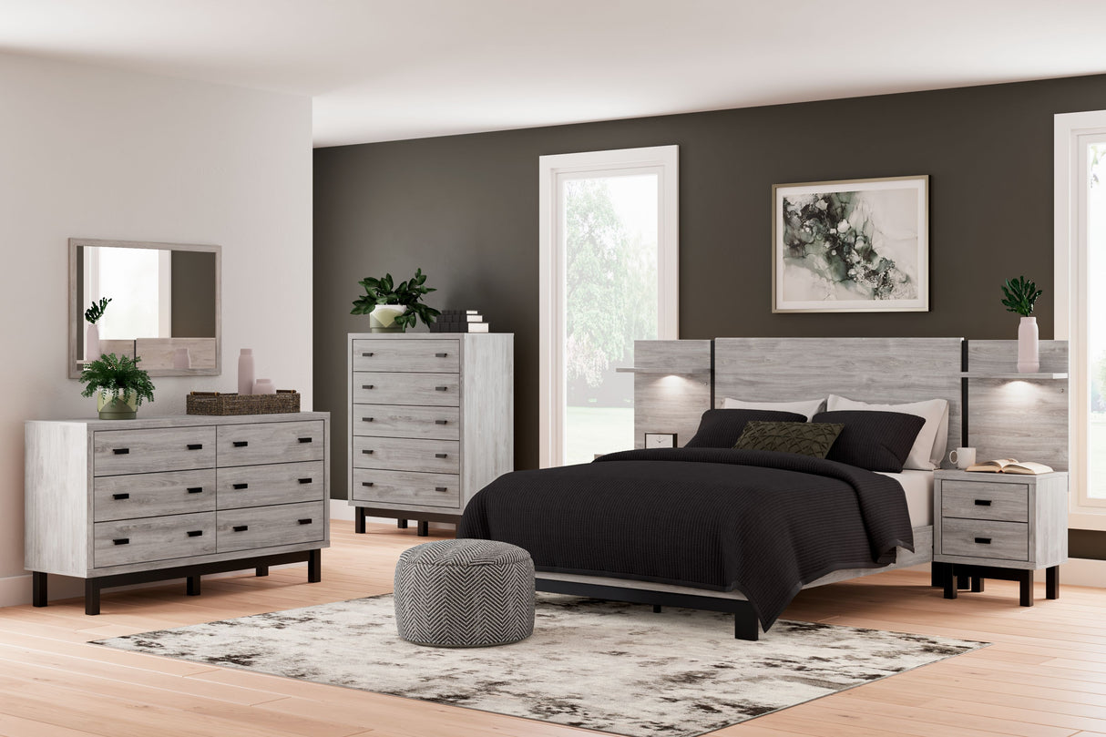 Vessalli - Panel Bedroom Set Dark Gray by Signature Design by Ashley® | Bel Furniture
