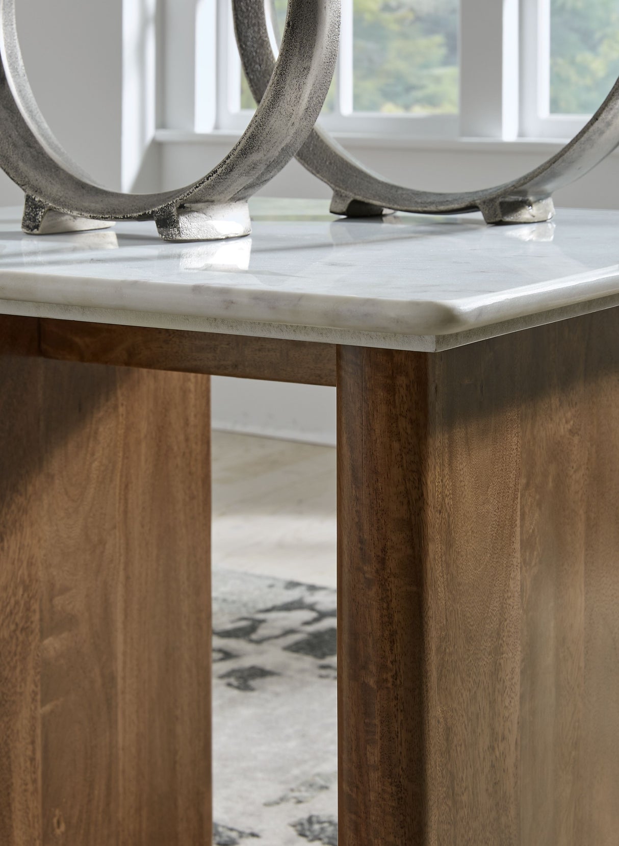 Isanti - Light Brown / White - Rectangular End Table by Signature Design by Ashley® | Bel Furniture