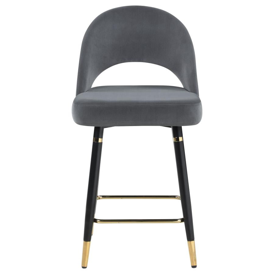 Lindsey Velvet Upholstered Counter Chair (Set of 2)