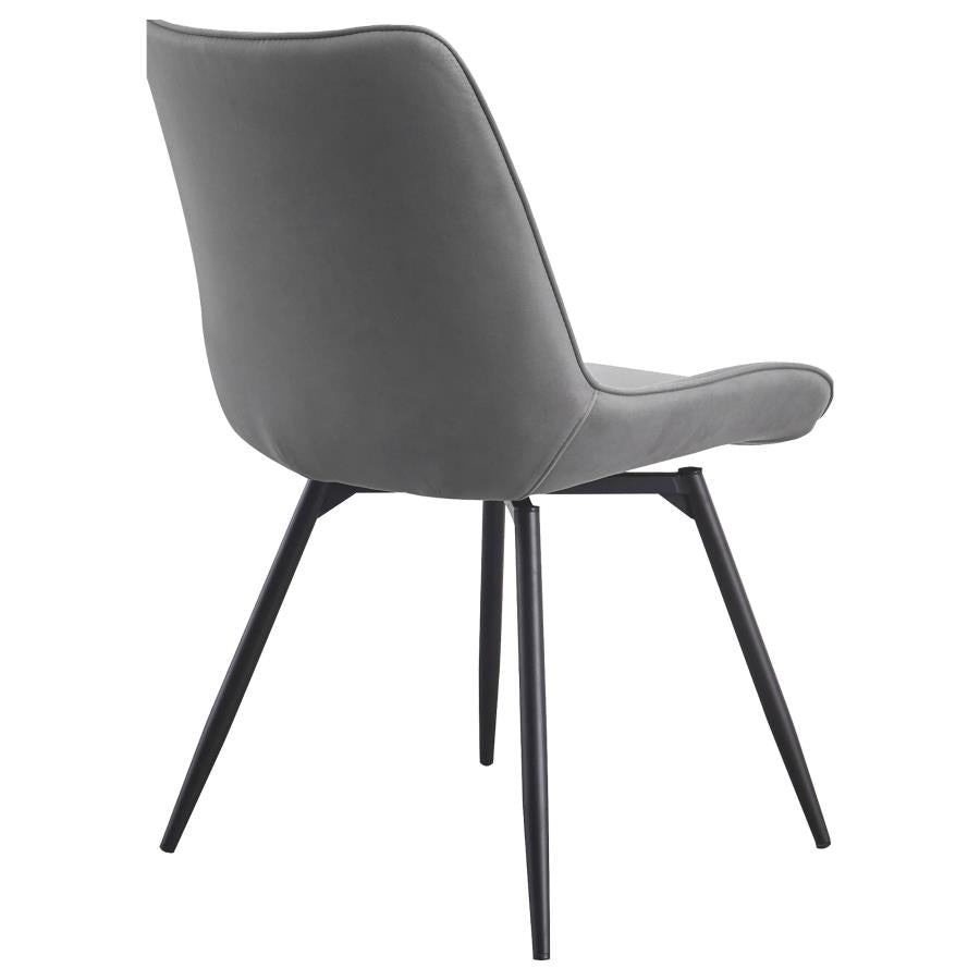 Diggs - Upholstered Swivel Dining Side Chair (Set of 2) - Gray