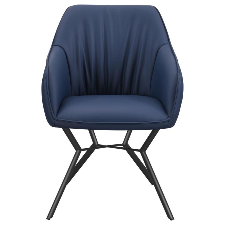 Mayer - Upholstered Dining Arm Chair (Set of 2) - Blue