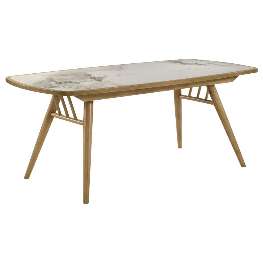 Croyden - 7 Piece Rectangular Dining Set - Gray / Weathered Natural