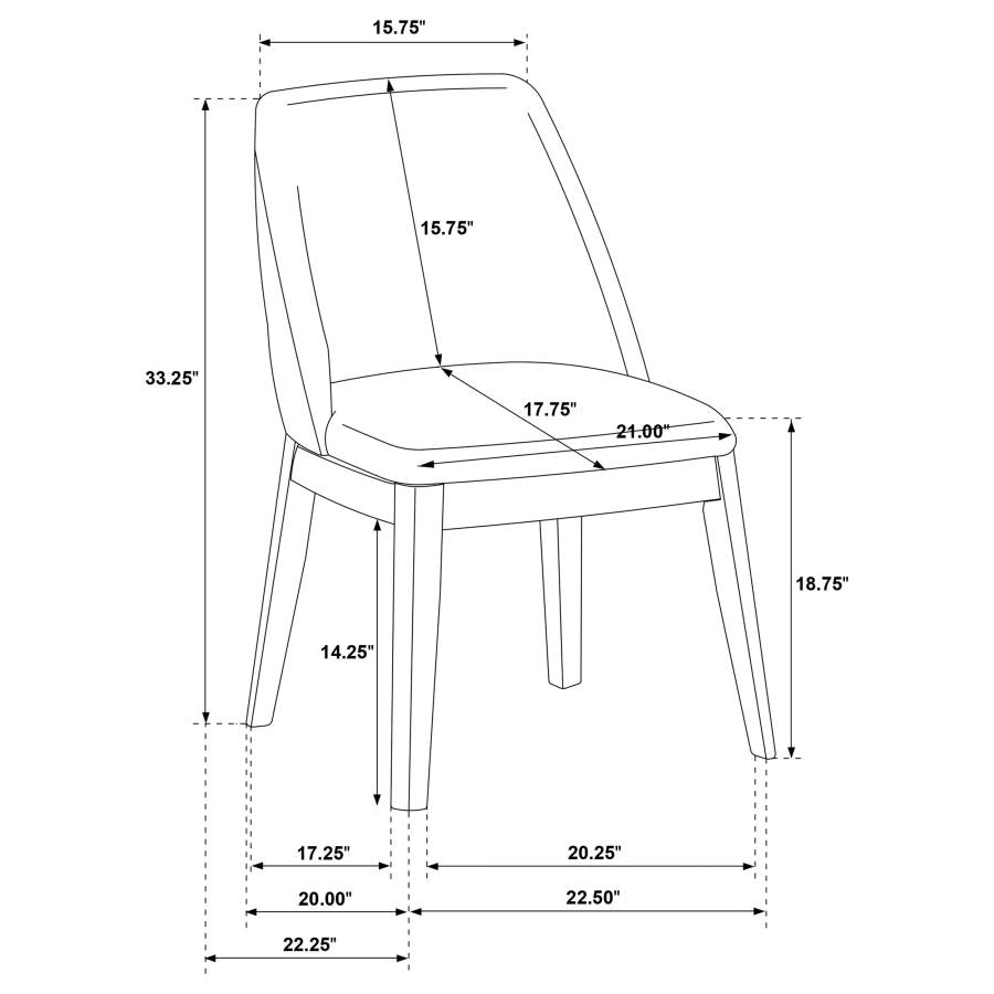 Franklin - Upholstered Dining Side Chair (Set of 2) - Gray