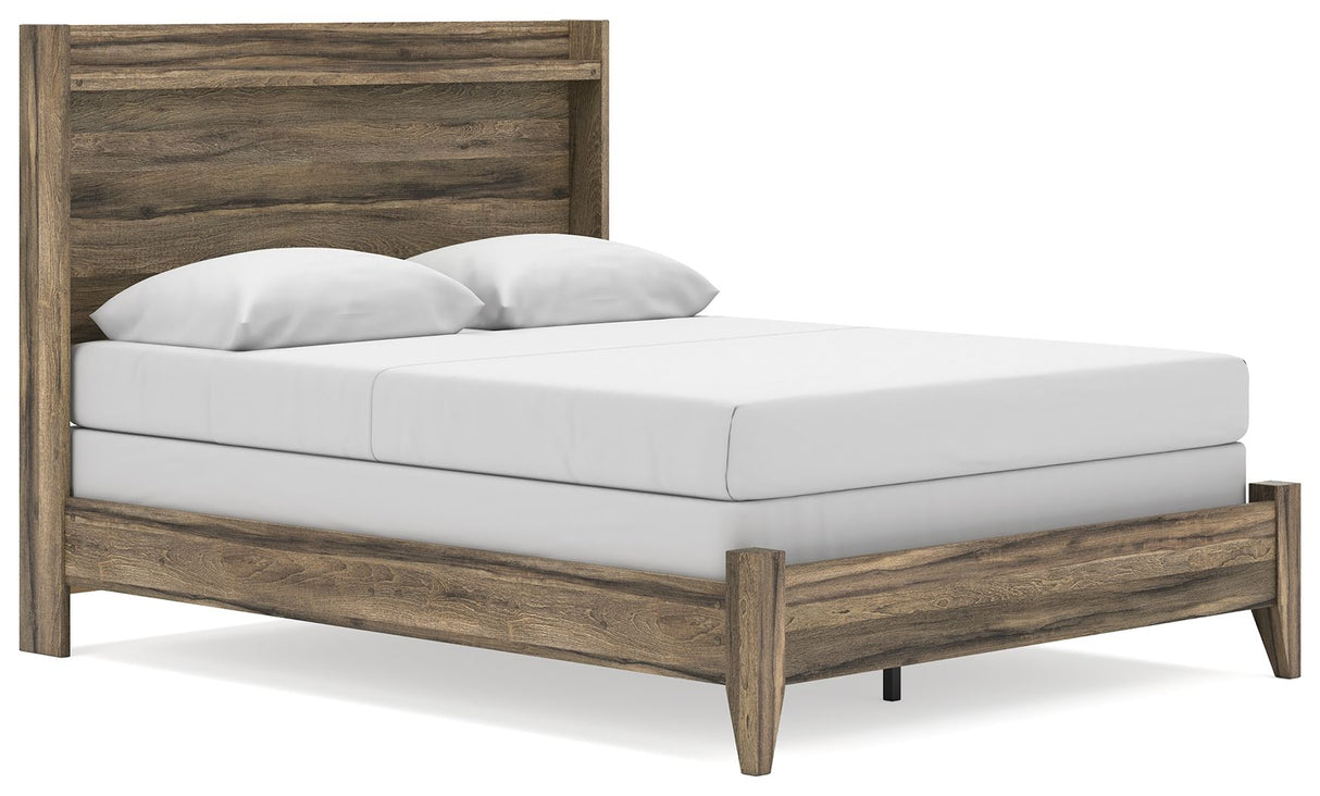 Elbrim - Panel Bed Dark Brown by Signature Design by Ashley® | Bel Furniture