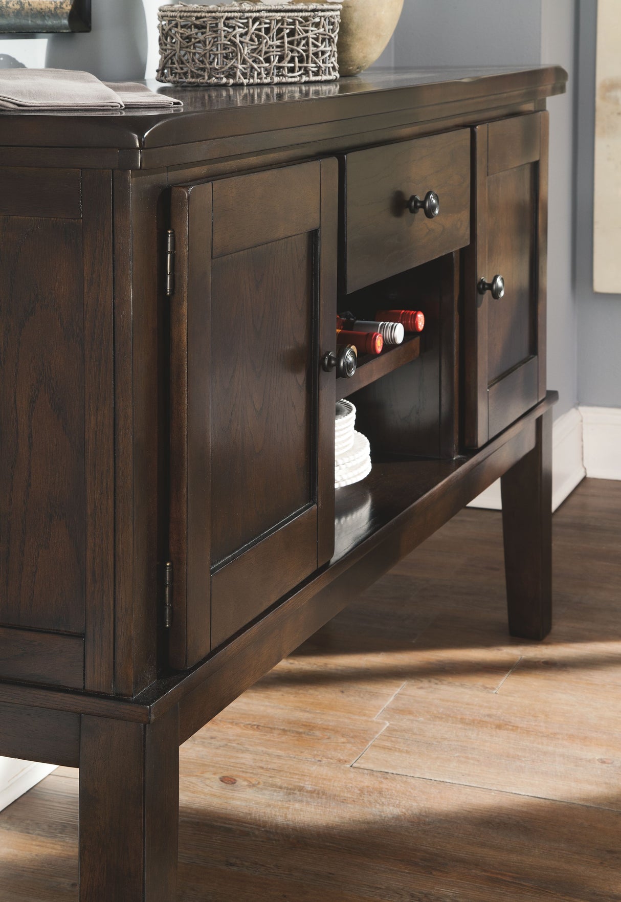 Haddigan - Dark Brown - Dining Room Server by Signature Design by Ashley® | Bel Furniture