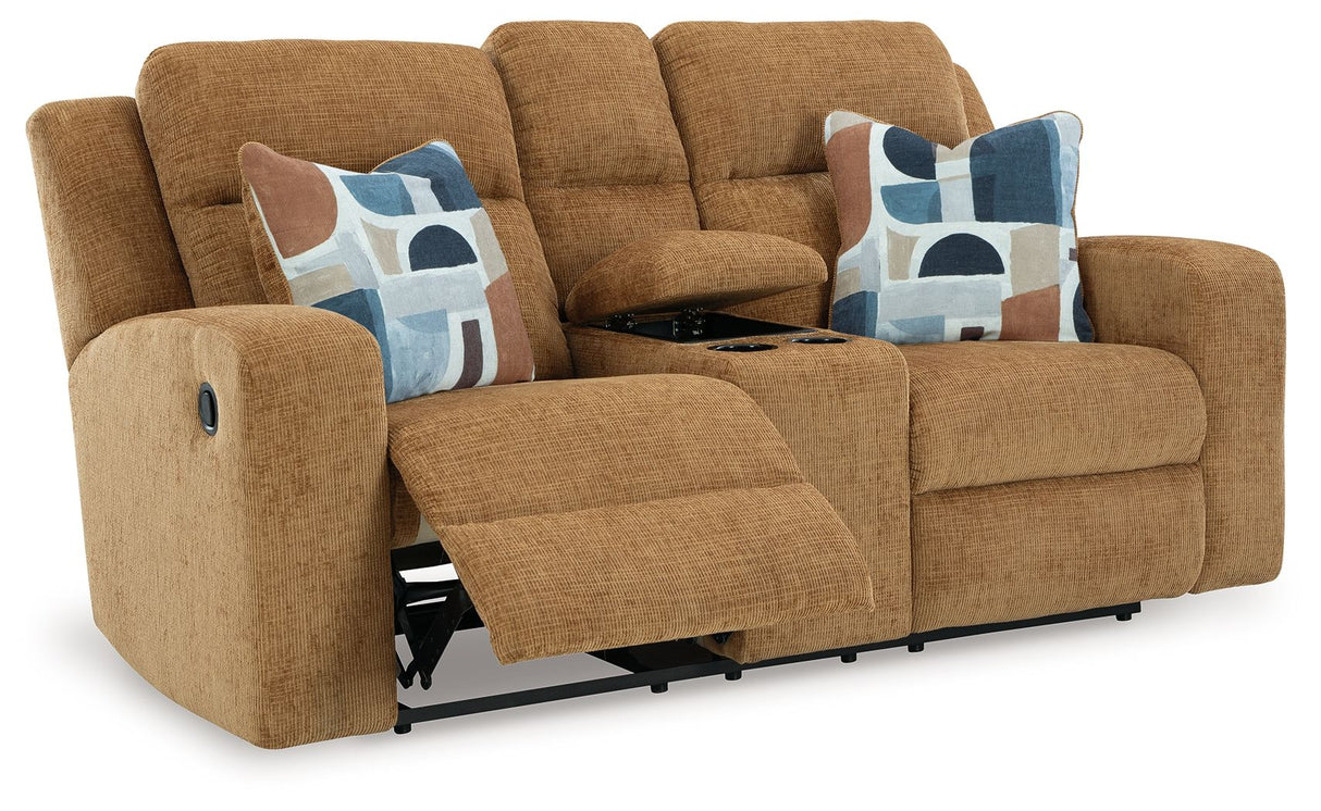 Kanlow - Dbl Reclining Loveseat With Console by Signature Design by Ashley® | Bel Furniture