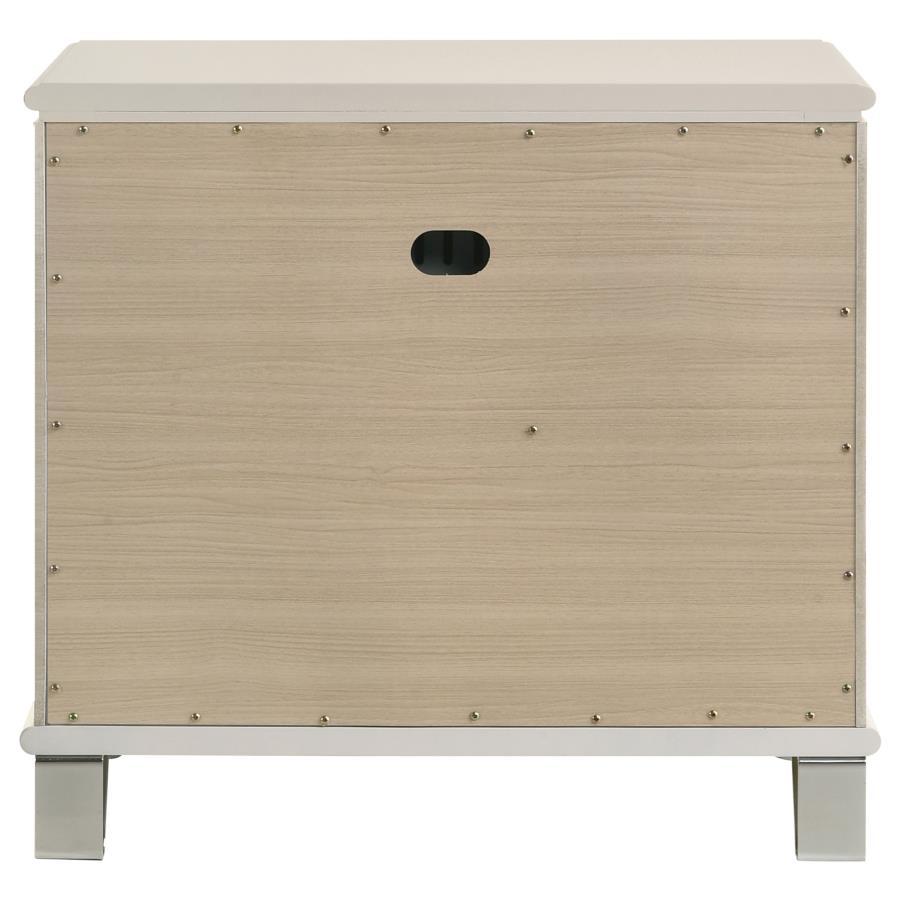 Olivia - 2-Drawer Nightstand Bedside Table - Pearl White by Coaster Fine Furniture | Bel Furniture