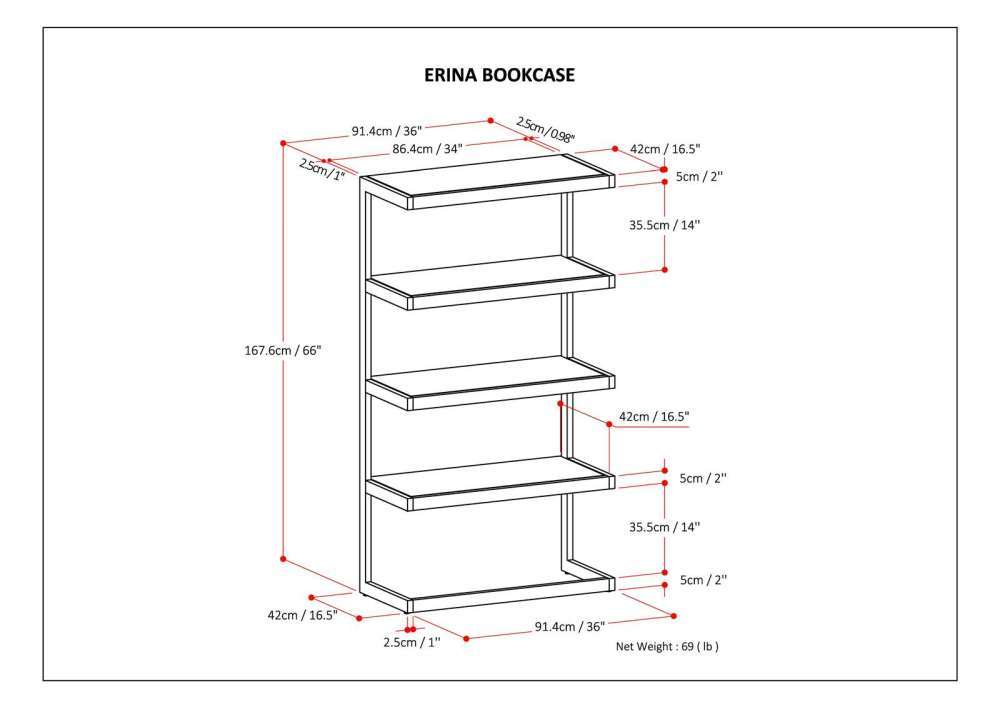 Erina - Handcrafted Bookcase