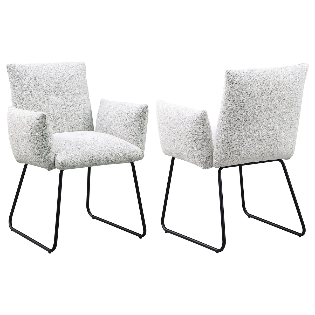 Ackland - Upholstered Dining Side Chair (Set of 2) - Light Gray by Coaster Fine Furniture | Bel Furniture