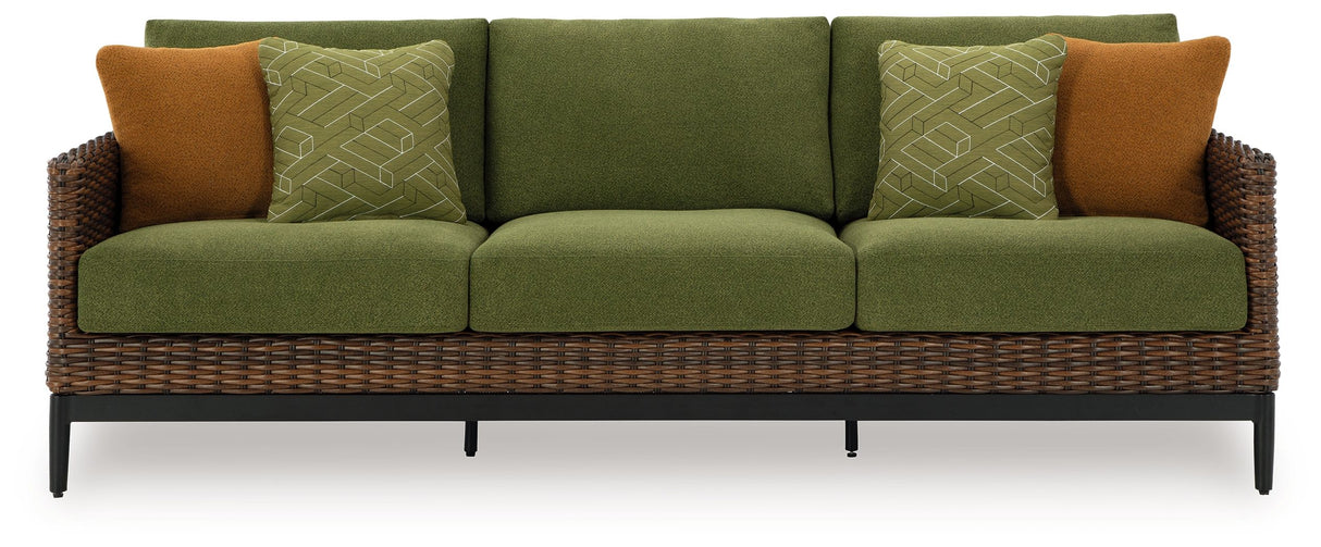 Horizon Hall - Brown / Green - Sofa With Cushion by Signature Design by Ashley® | Bel Furniture
