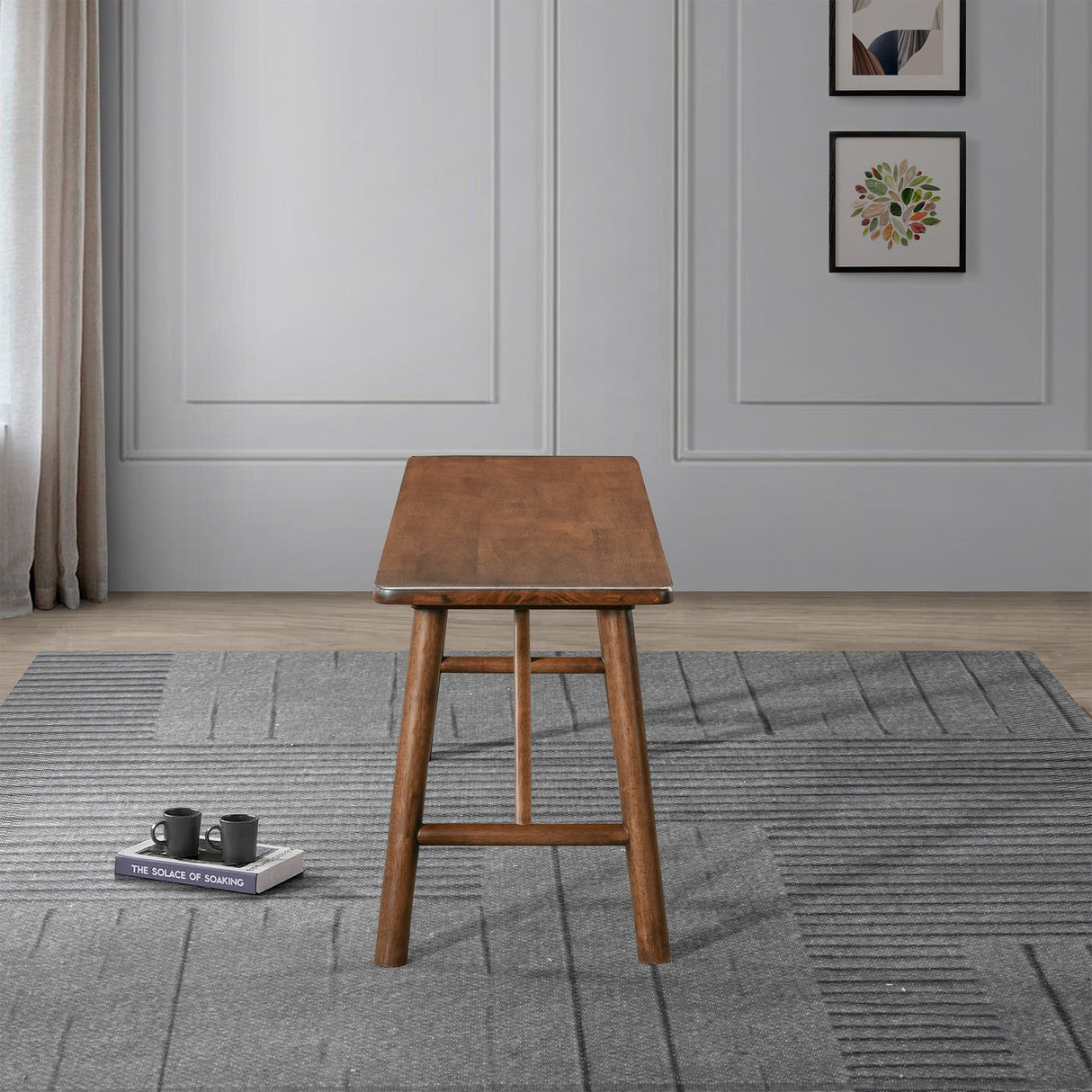 Molly - Bench - Walnut Brown by Ashcroft Furniture | Bel Furniture