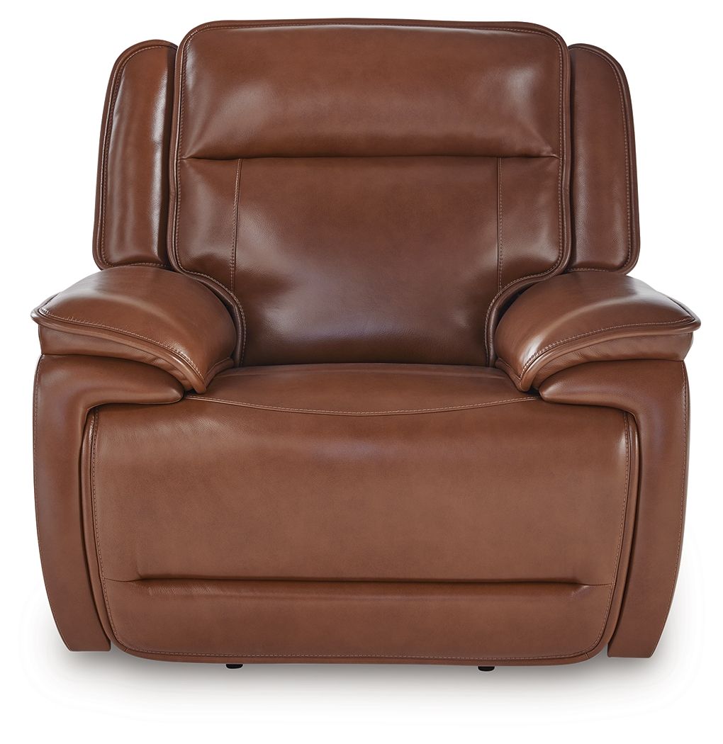 Healy Pier - Chocolate - Power Recliner / Adj Headrest by Signature Design by Ashley® | Bel Furniture