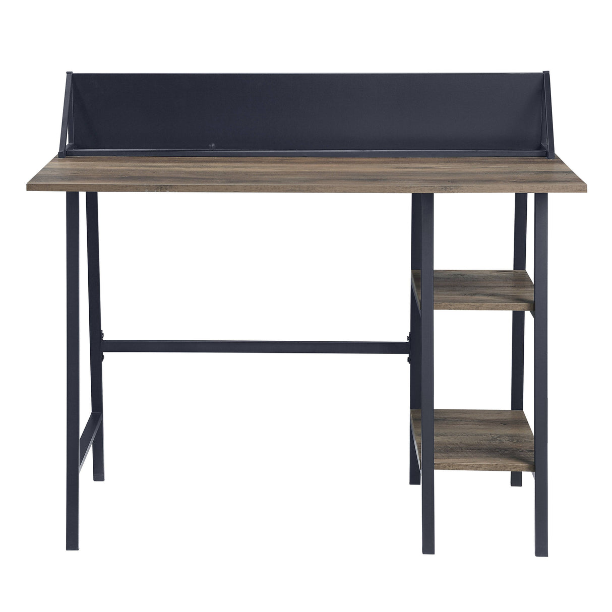 Garima - Legs Writing Desk - Rustic Oak / Black by Urban Nest | Bel Furniture