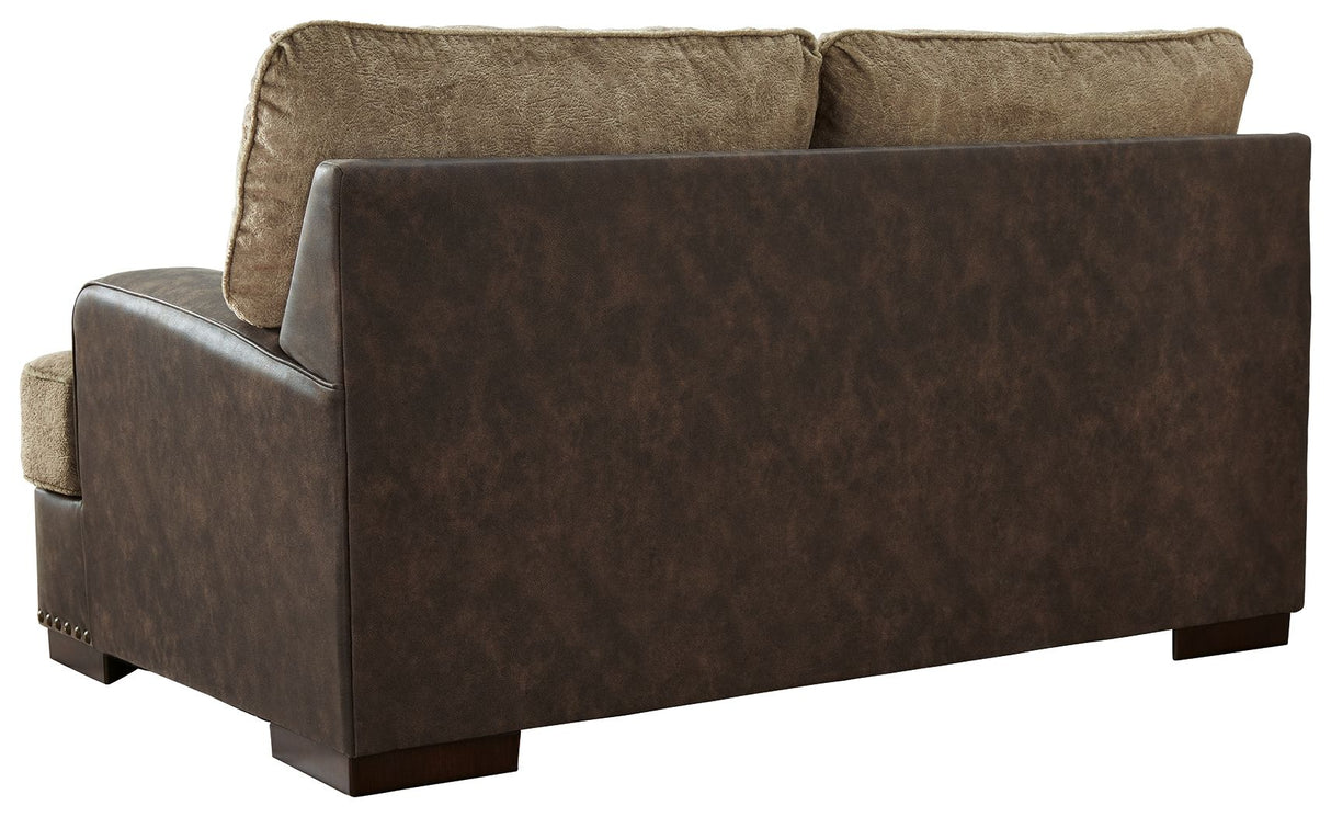 Alesbury - Chocolate - Loveseat by Signature Design by Ashley® | Bel Furniture