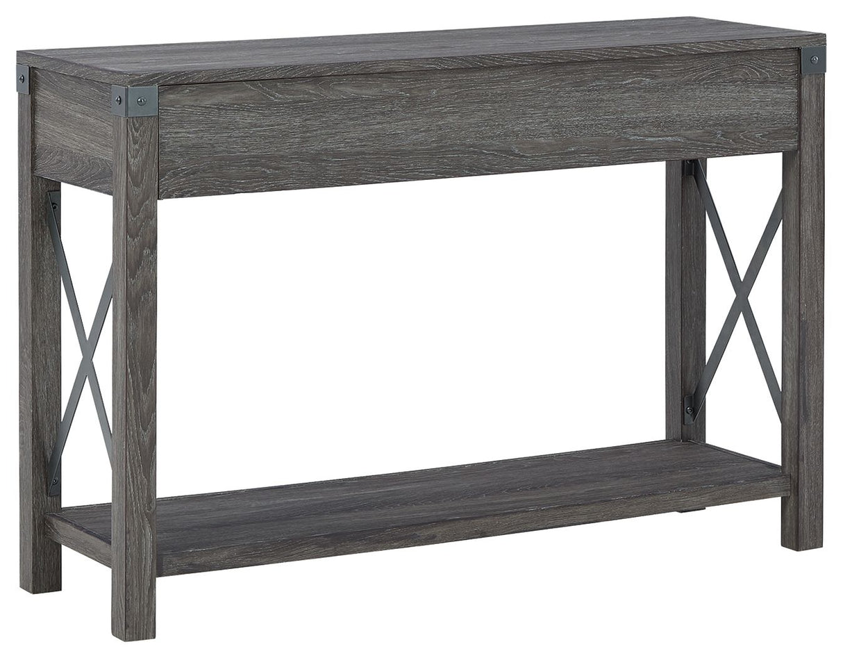 Freedan - Grayish Brown - Console Sofa Table by Signature Design by Ashley® | Bel Furniture