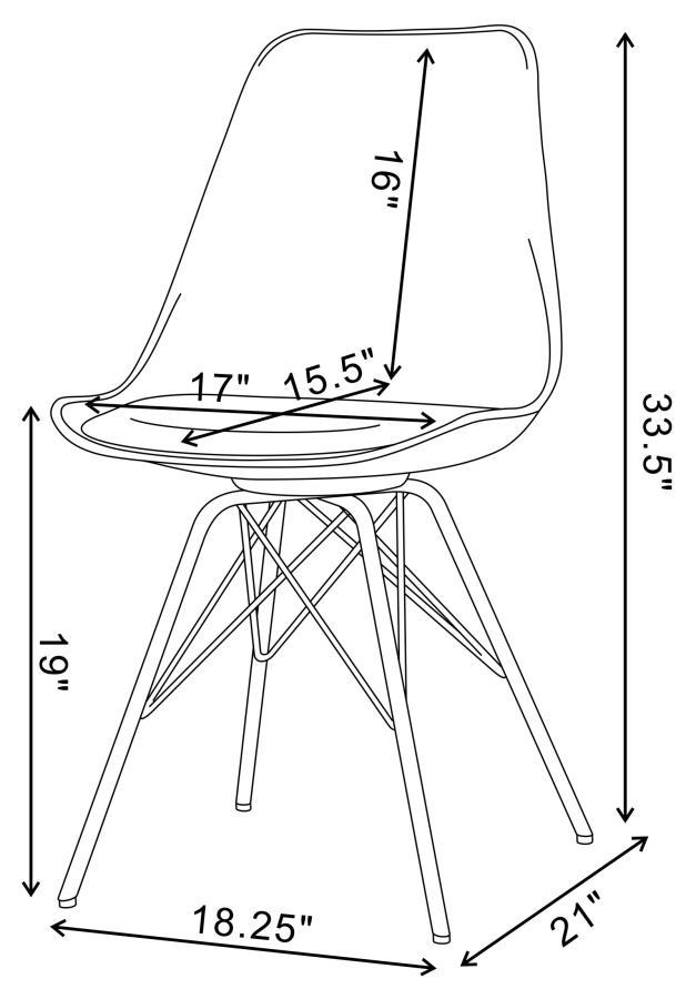 Juniper - Polypropylene Dining Side Chair (Set of 2) by CoasterEveryday | Bel Furniture