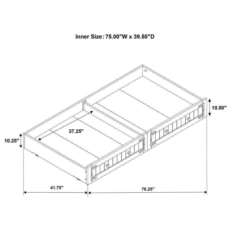 Oakdale - Wood Twin Daybed with Trundle - Rustic Honey by Coaster Fine Furniture | Bel Furniture