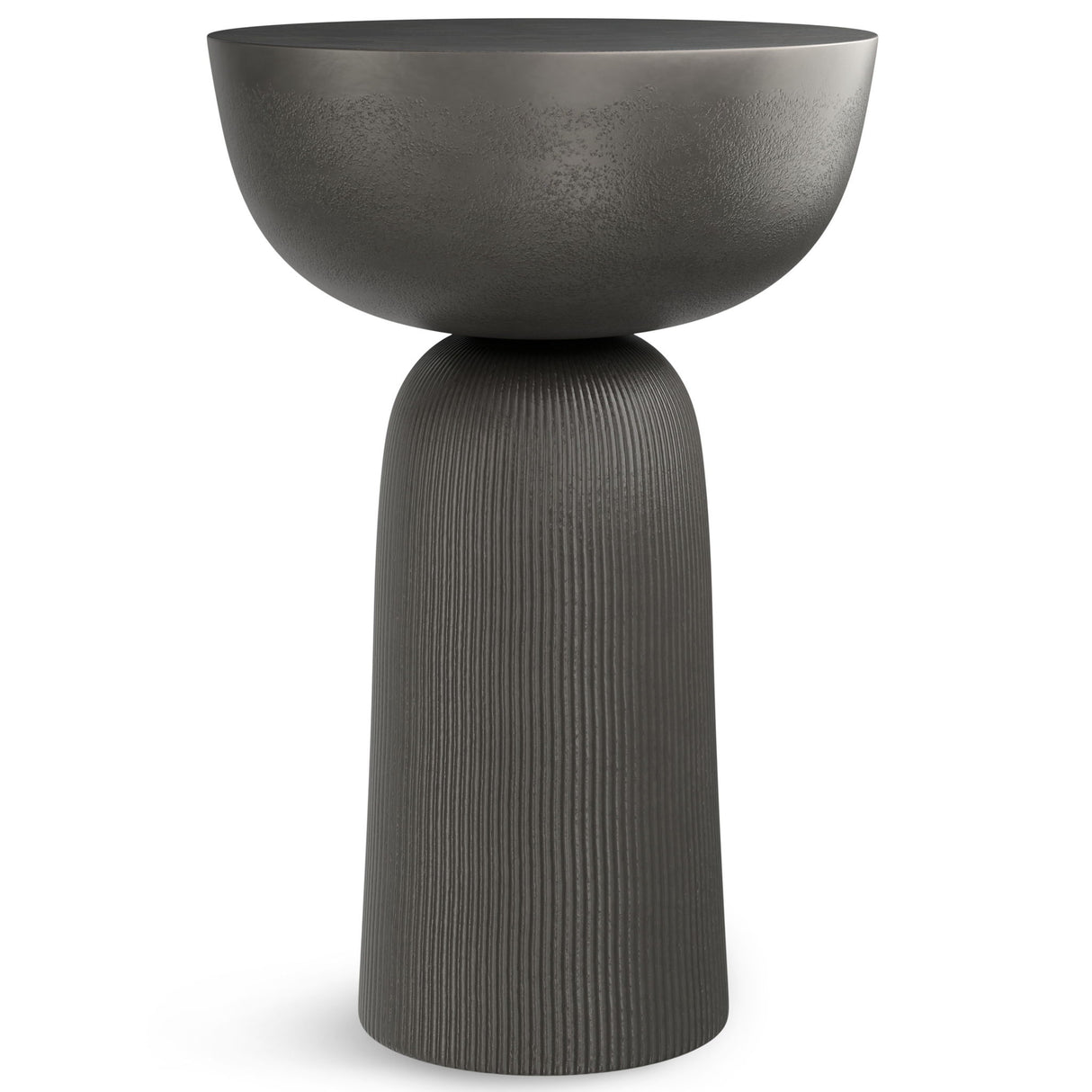 Hughes - Cast Aluminum Side Table - Black by Simpli-Home | Bel Furniture