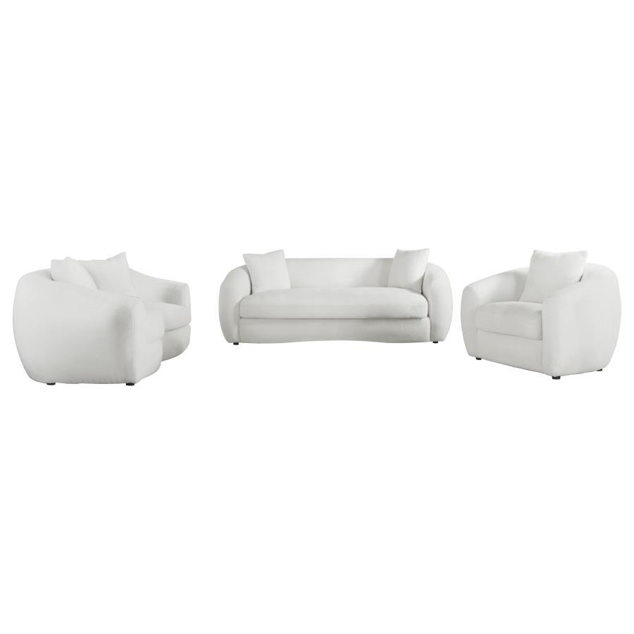 Isabella - Faux Sheepskin Upholstered Sofa Set by CoasterElevations | Bel Furniture