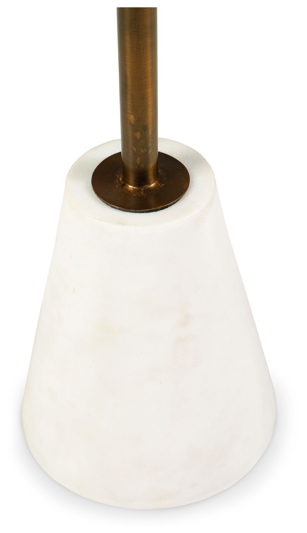 Caramont - Black / White / Gold Finish - Accent Table with White Base by Signature Design by Ashley® | Bel Furniture