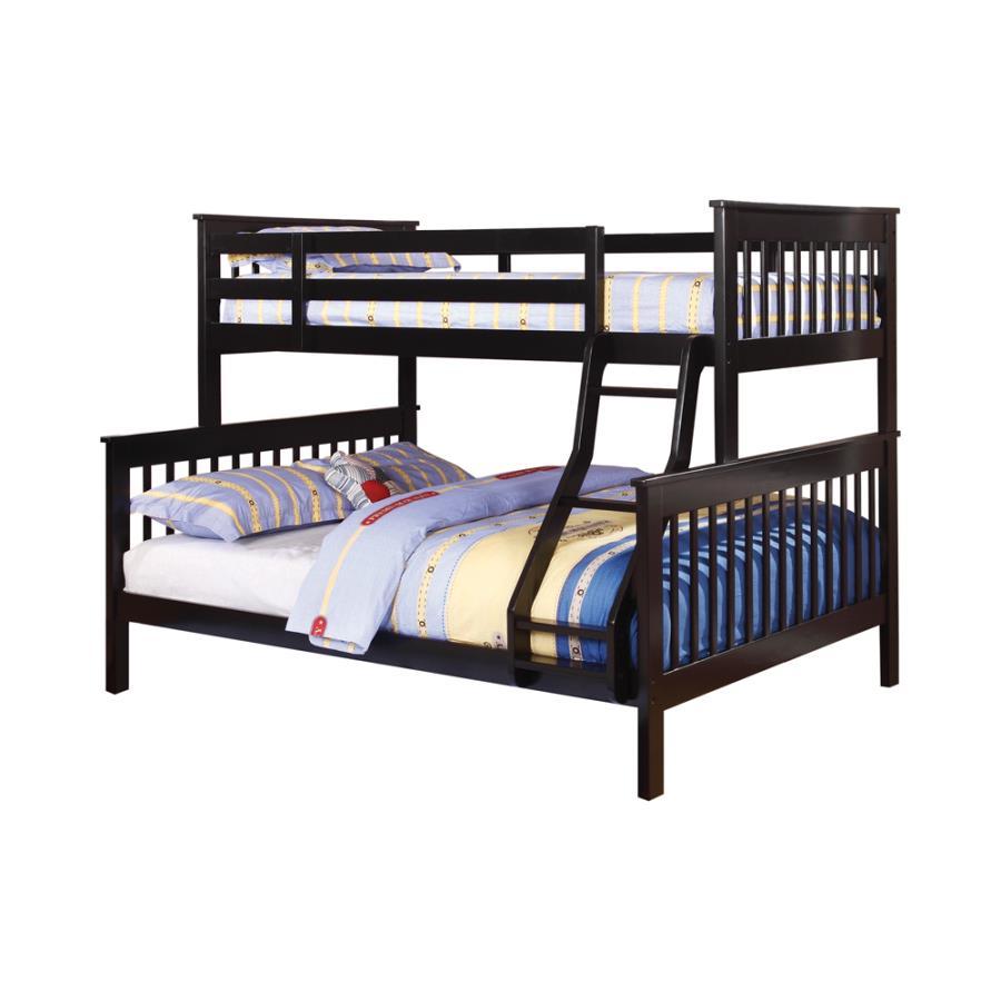 Chapman - Wood Bunk Bed Dark Brown Twin over Full by CoasterEveryday | Bel Furniture