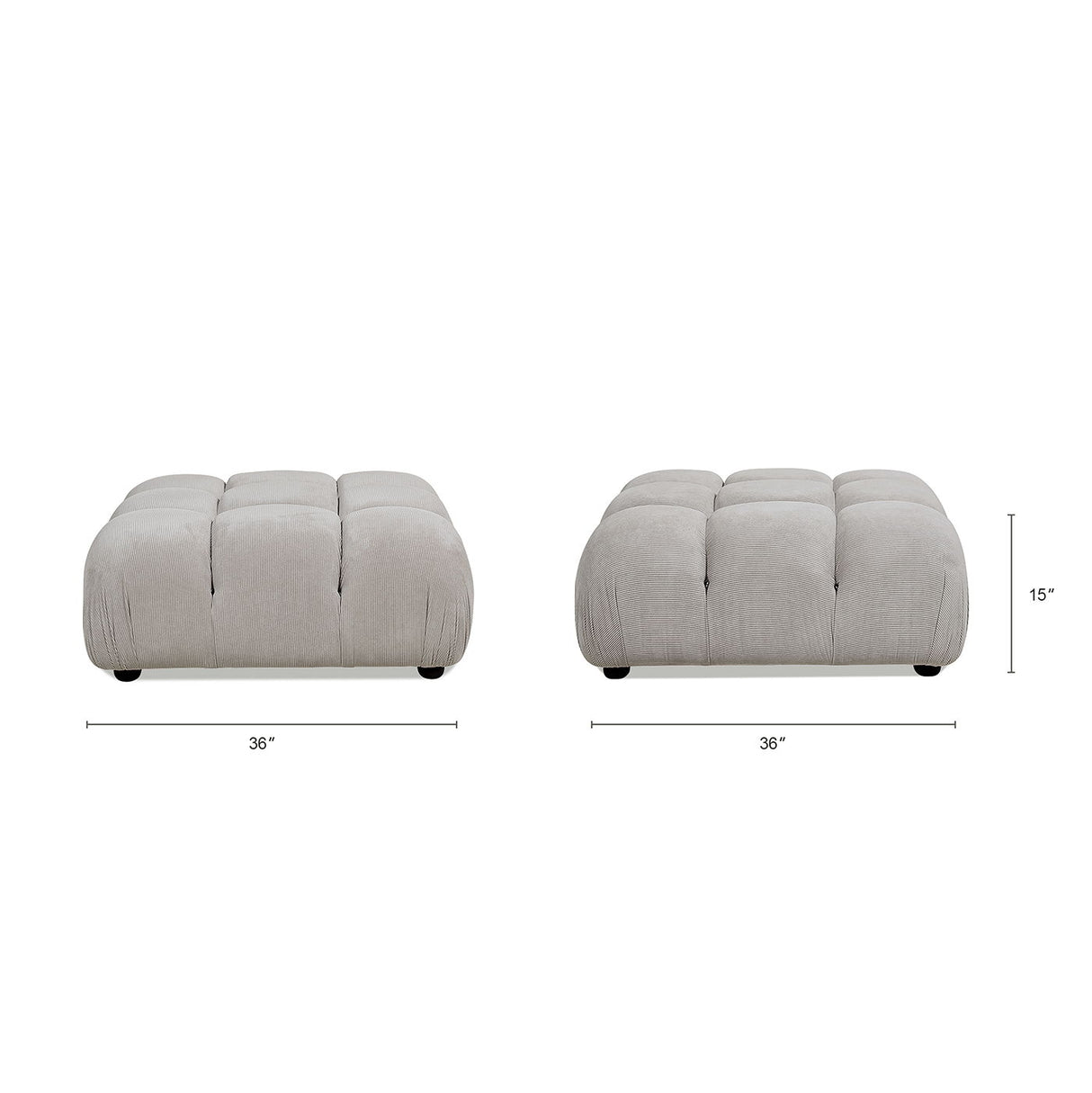 Marcel - Bubble Modular Modern Cocktail Ottoman by Jennifer Taylor Home | Bel Furniture