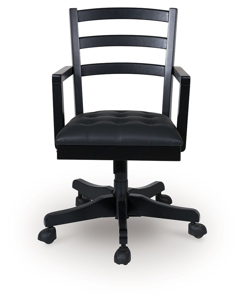 Wildenauer - Brown / Black - Home Office Swivel Desk Chair by Signature Design by Ashley® | Bel Furniture