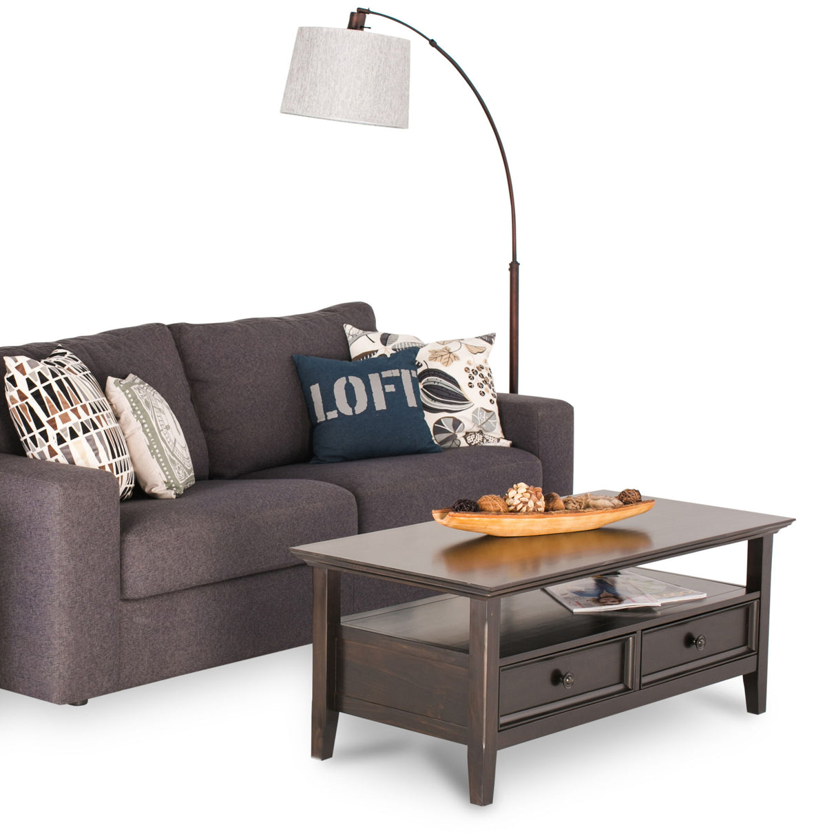 Amherst - Coffee Table - Hickory Brown by Simpli-Home | Bel Furniture