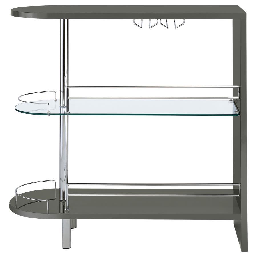 Adolfo - Rectangular 2-Tier Home Bar Table by CoasterEssence | Bel Furniture