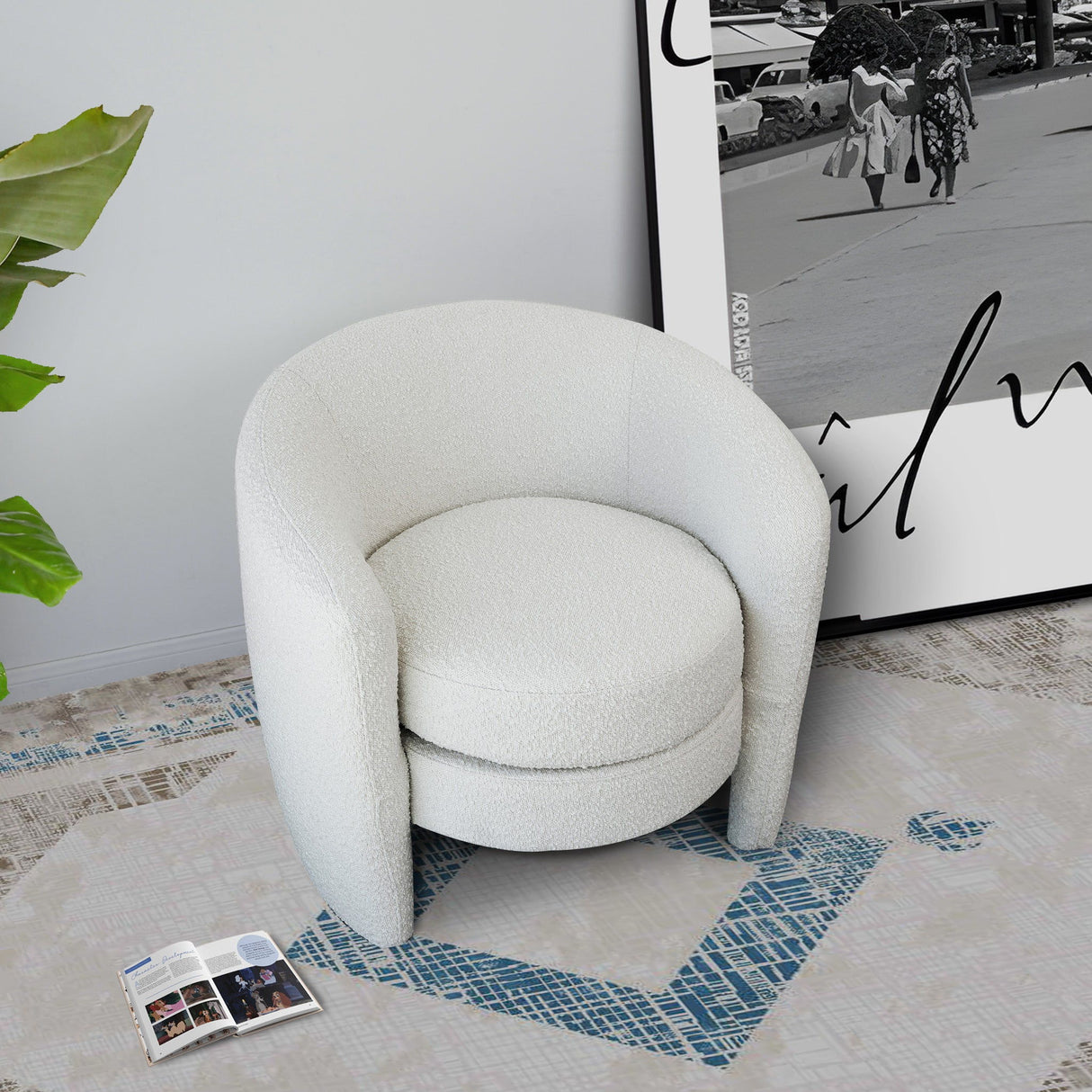 Avalon - Lounge Chair - White by Ashcroft Furniture | Bel Furniture