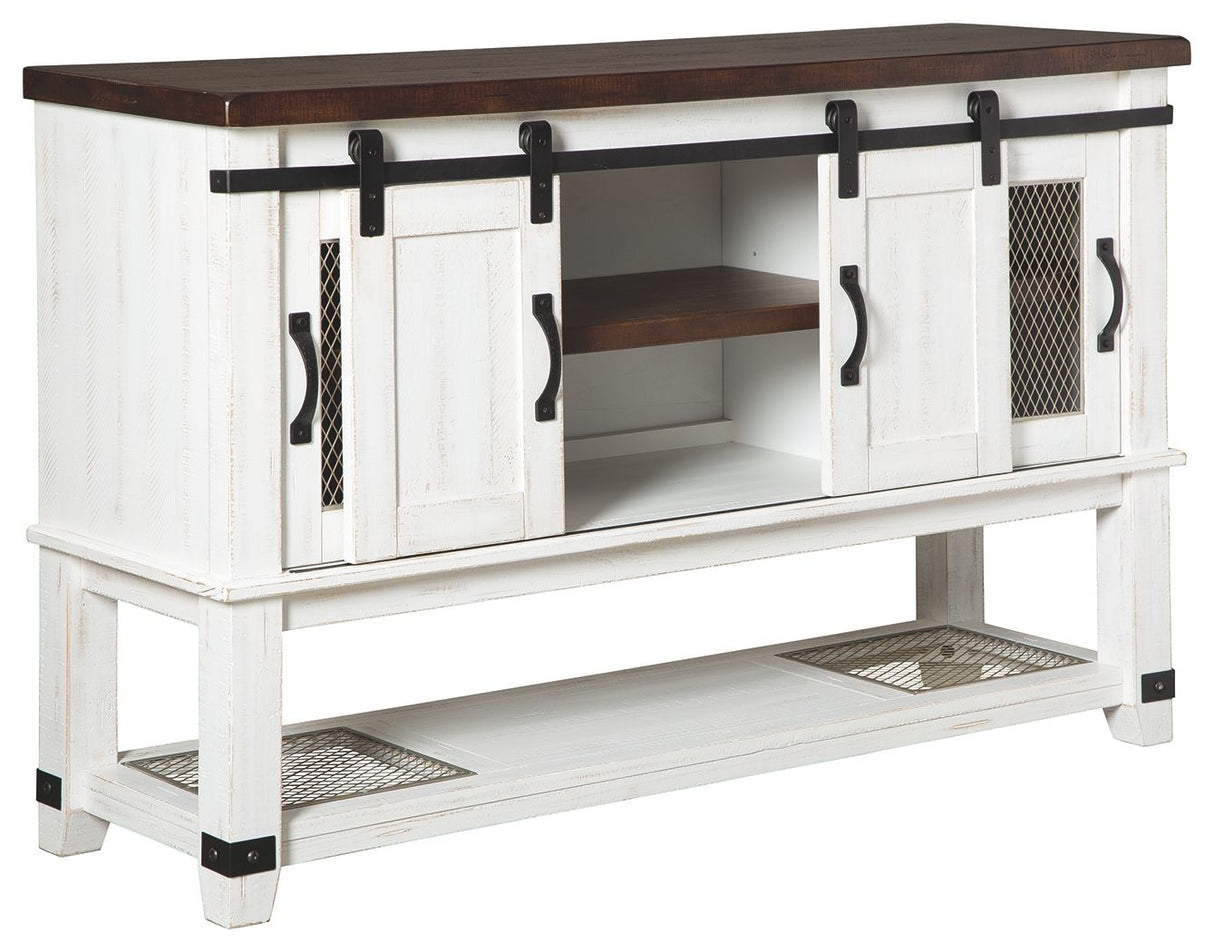 Valebeck - White / Brown - Dining Room Server by Signature Design by Ashley® | Bel Furniture