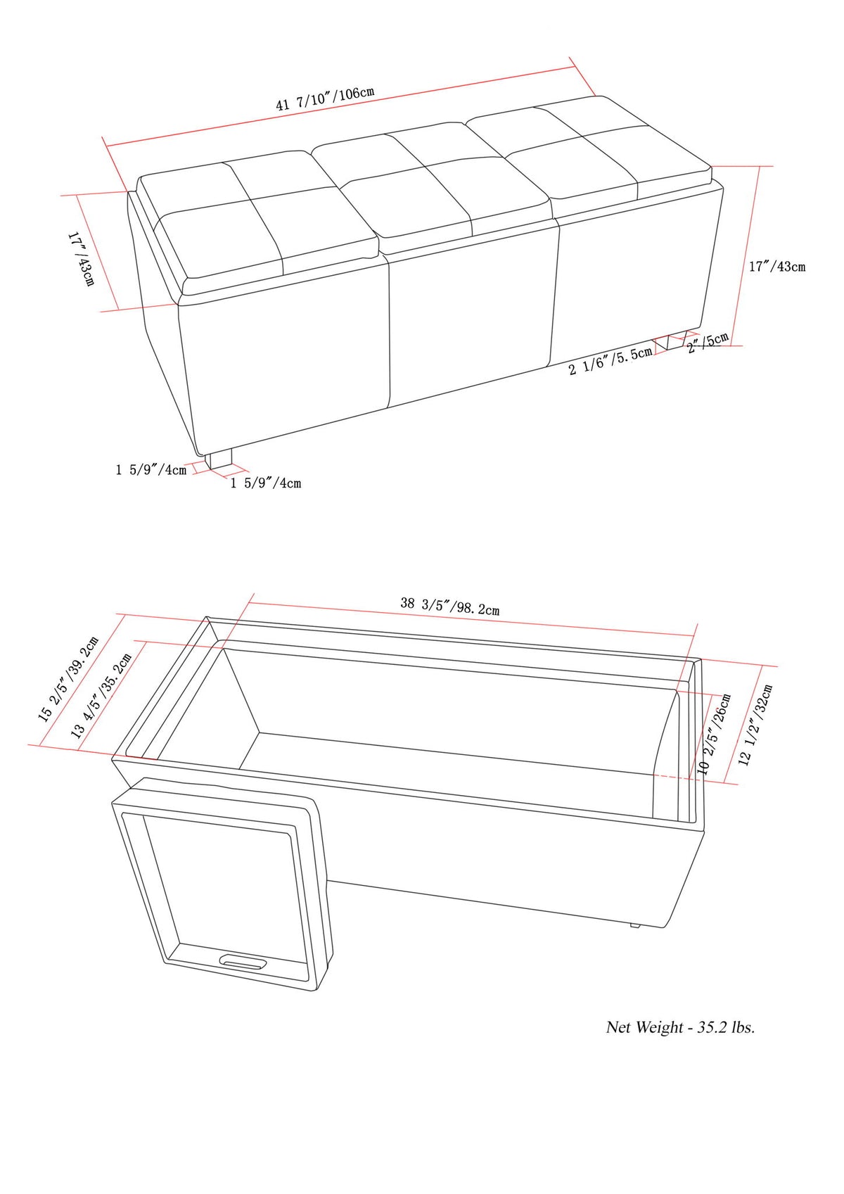 Avalon - Multi Functional Storage Ottoman
