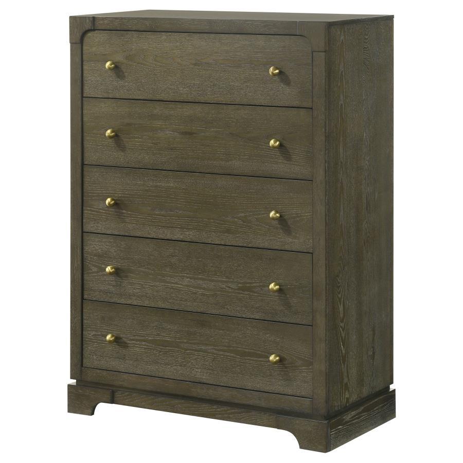 Gran Park - 5-Drawer Bedroom Chest Of Drawers - Dark Cocoa by Coaster Fine Furniture | Bel Furniture