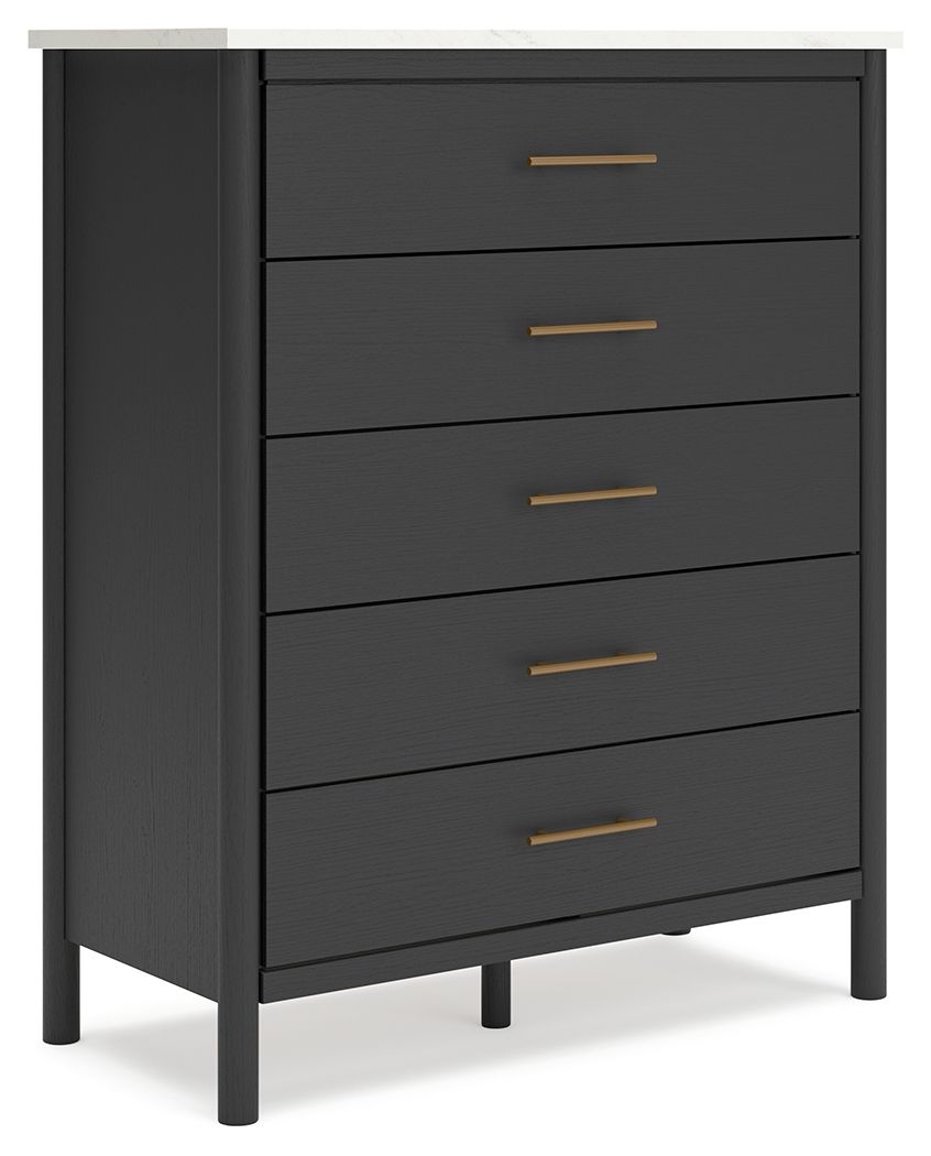 Cadmori - Five Drawer Wide Chest Black by Signature Design by Ashley® | Bel Furniture