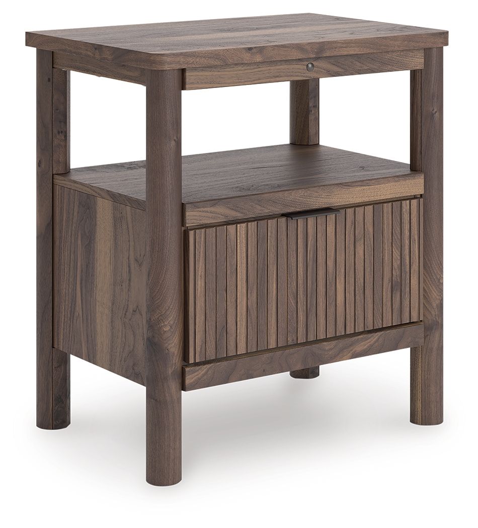 Pamytta - Brown - One Drawer Night Stand by Signature Design by Ashley® | Bel Furniture