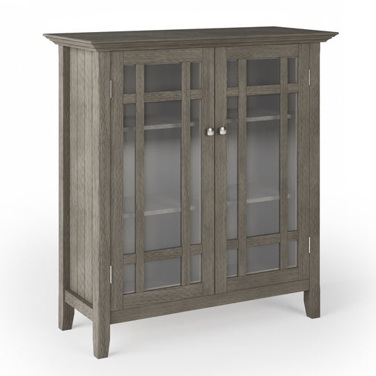 Bedford - Storage Media Cabinet Dark Gray 17"W x 39"D x 42.5"H by Simpli-Home | Bel Furniture