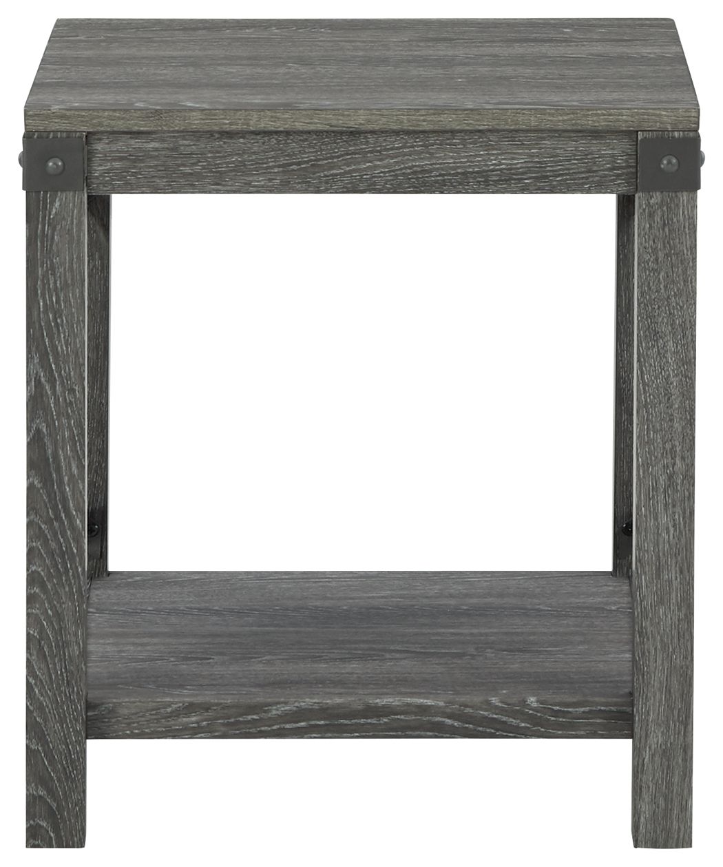 Freedan - Grayish Brown - Square End Table by Signature Design by Ashley® | Bel Furniture