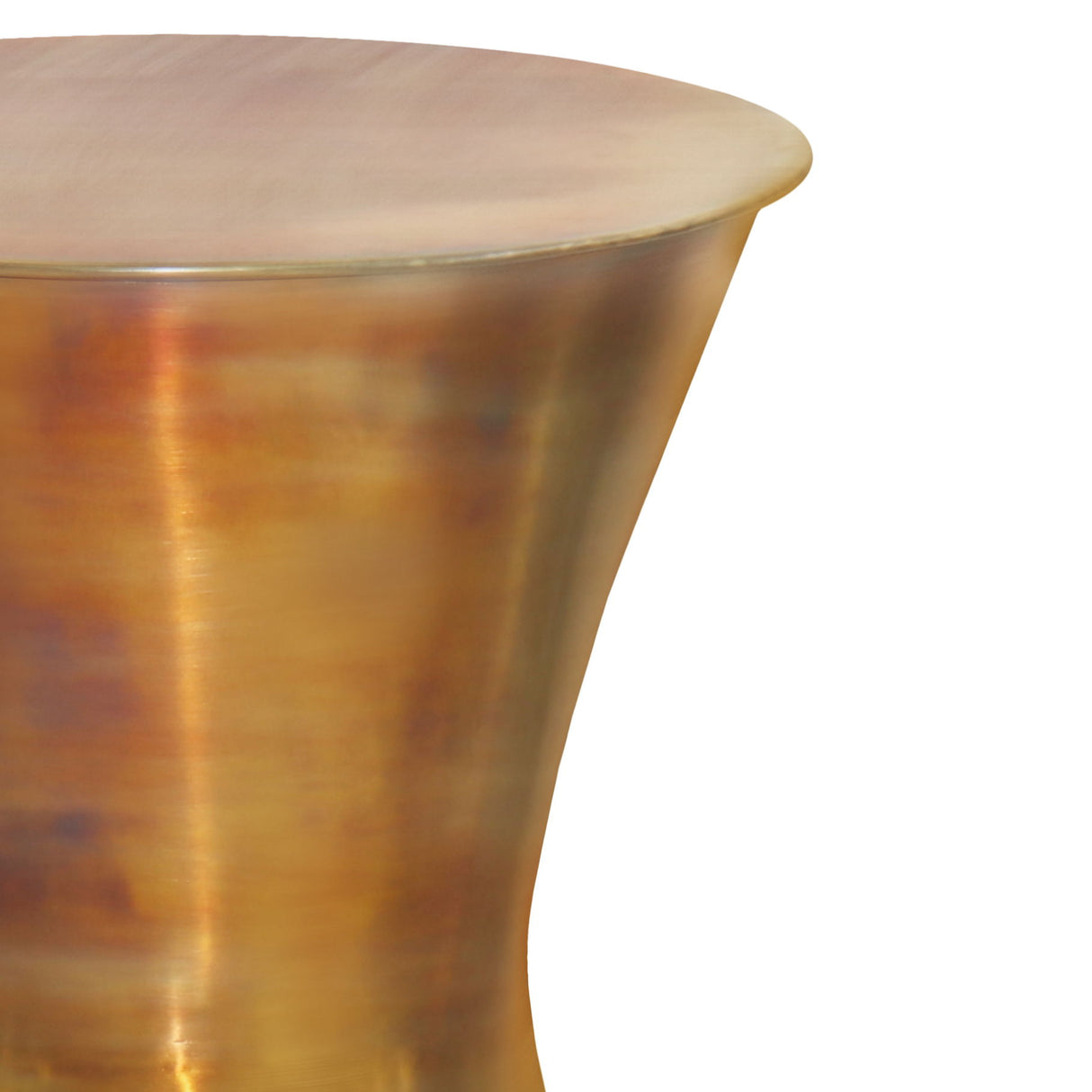 Kenton - Metal Side Table - Tarnished Brass by Simpli-Home | Bel Furniture